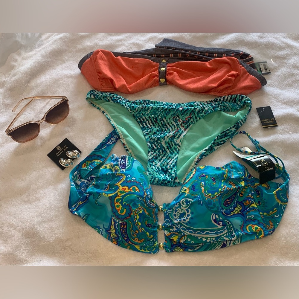 Ralph Lauren Blue Paisley Bikini Set